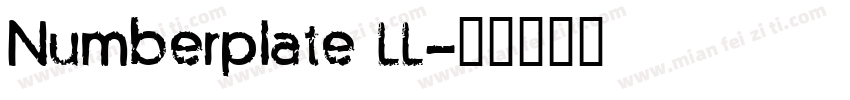 Numberplate LL字体转换